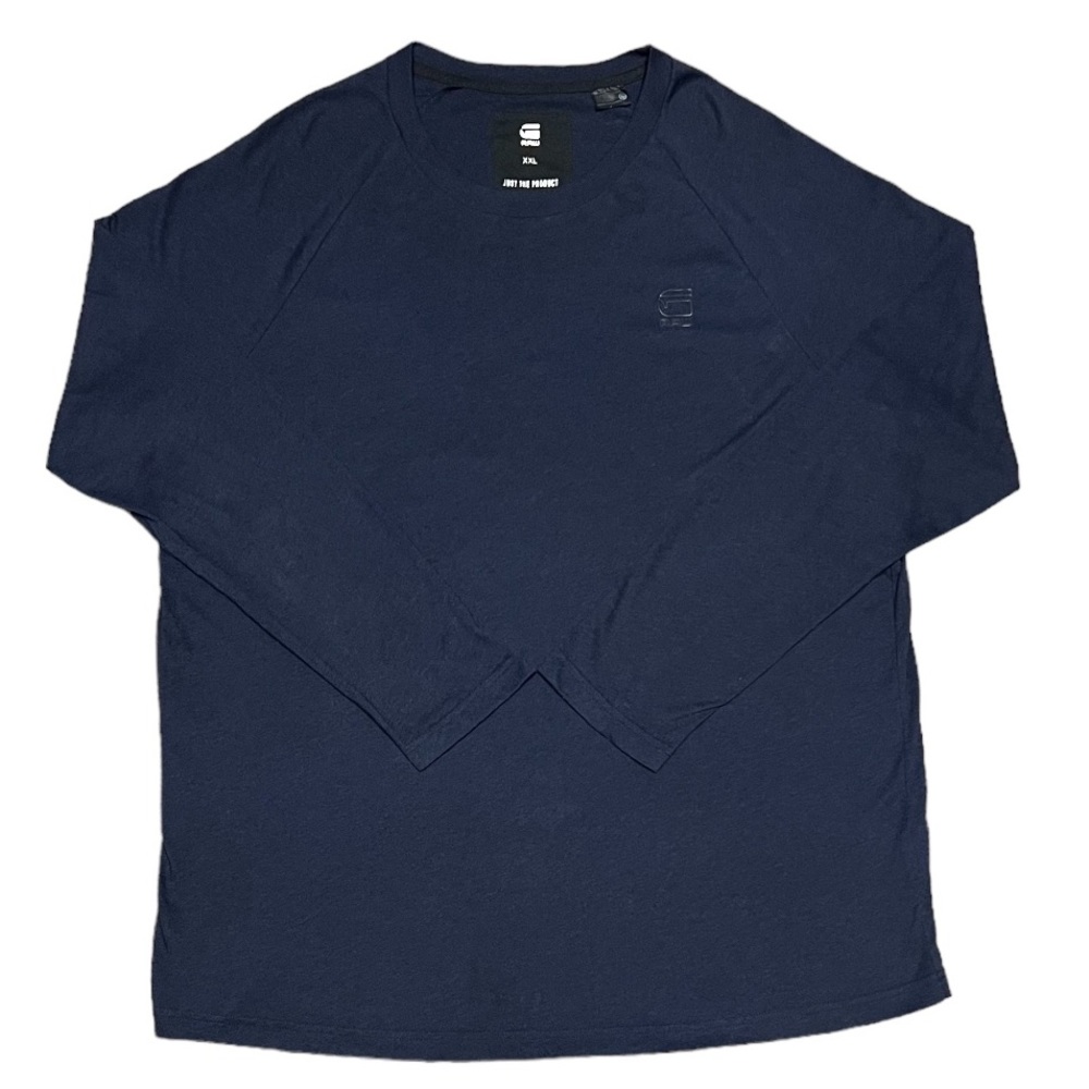 G-Star Raw Classic Raglan Long Sleeve Logo Shirt Blue XXL 2XL